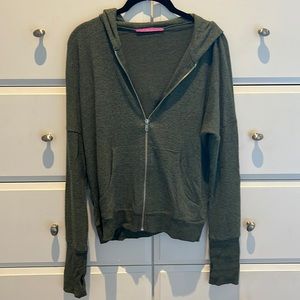 Jac Parker dark green zip up sweater - XS/S! In great condition